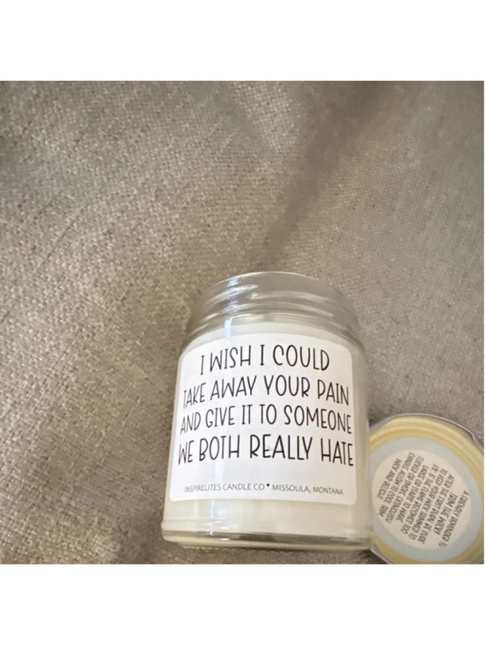 InspireLites Candle Co Apple Cider Donut Scented Jar Candle Coconut Soy Blend